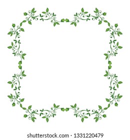 Vector illustration greeting congratulation with decorative frame flower hand drawn