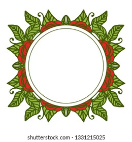 Vector illustration greeting congratulation with picture of a flower frame hand drawn
