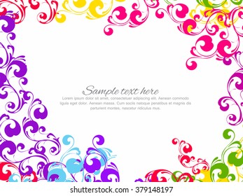 Vector illustration or greeting design of colorful background for Indian festival holi.
