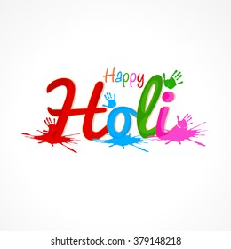 Vector illustration or greeting design of colorful background for Indian festival holi.