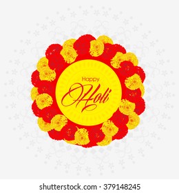 Vector illustration or greeting design of colorful background for Indian festival holi.