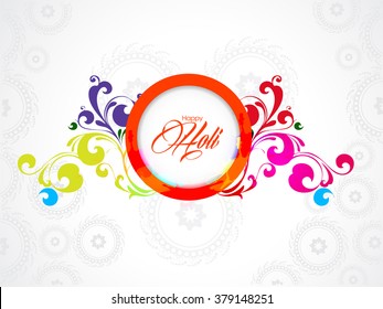 Vector illustration or greeting design of colorful background for Indian festival holi.