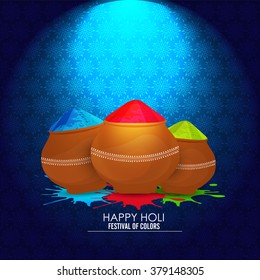 Vector illustration or greeting design of colorful background for Indian festival holi.