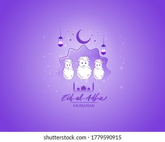 vector illustration of greeting for Eid Mubarak text means Eid Mubarak, golden shiny moon, concept for festive background 