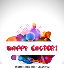 Vector illustration of a greeting, gift card or banner with  Happy Easter Greetings .EPS 10 abstract design.