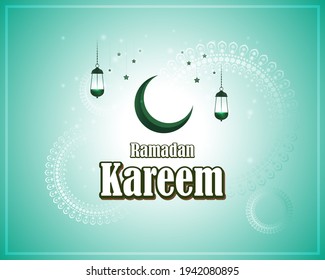 ilustración vectorial del saludo para el mes sagrado islámico Ramadan Kareem