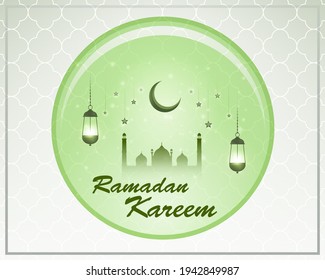 vector illustration of greeting for holy Islamic month Ramadan Kareem