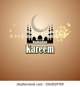 ilustración vectorial del saludo para el mes sagrado islámico Ramadan Kareem