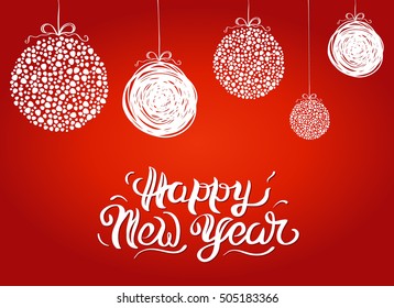 Vector illustration of a greeting red card