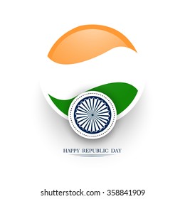 Vector Illustration or greeting for Republic day India, 26 January.