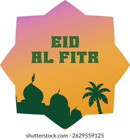 ilustração vetorial de modelos de saudação para Eid al-Fitr e Eid al-Adha