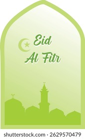 vector illustration of greeting templates for Eid al-Fitr and Eid al-Adha