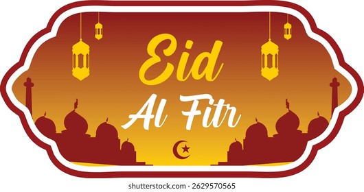 vector illustration of greeting templates for Eid al-Fitr and Eid al-Adha