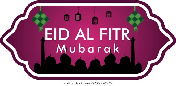 vector illustration of greeting templates for Eid al-Fitr and Eid al-Adha