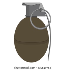 Vector illustration grenade explosive bomb military, army weapon. Granade icon. Armed attack explode