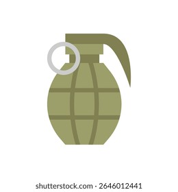Ilustração vetorial de uma granada em estilo plano isolada em fundo branco