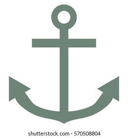 Vector Illustration of Grey Anchor Icon
