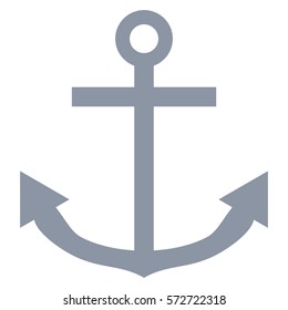 Vector Illustration of Grey Anchor Icon
