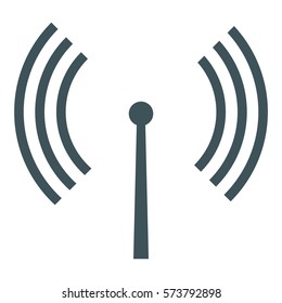 Ilustración vectorial del icono de la antena gris

