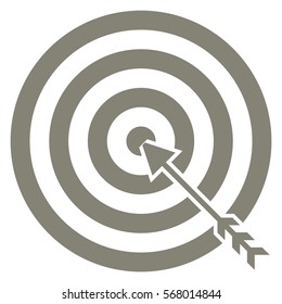 Vector Illustration of Grey Archery Target Icon
