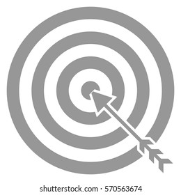 Vector Illustration of Grey Archery Target Icon
