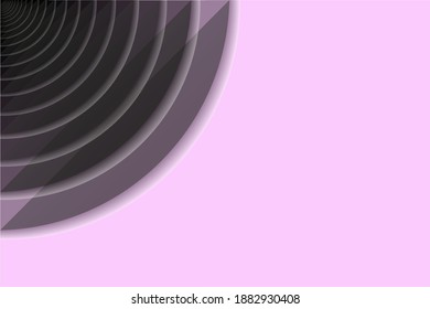 Vector Illustration of grey and black gradient colored circular pattern. Template and background concept.