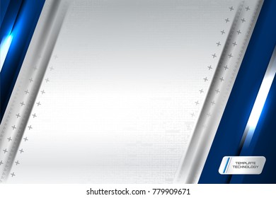 Vector illustration of grey and blue Abstract Backgrounds with space area for banner and advertising design