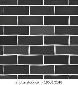 Vector illustration of grey brick wall. Seamless pattern.

