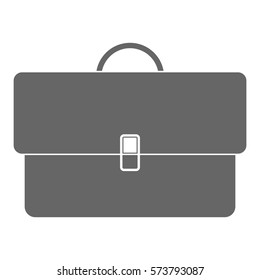 Ilustración vectorial del icono del maletín gris
