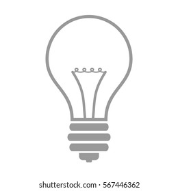 Vector Illustration of Grey Bulb Icon
