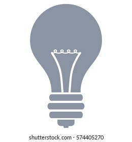 Vector Illustration of Grey Bulb Icon
