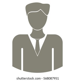 Vector Illustration of Grey Business Man Icon
