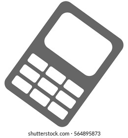 Vector Illustration with Grey Calculator Icon
