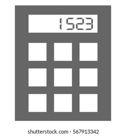 Ilustración vectorial del icono de la calculadora gris
