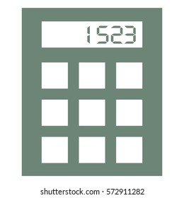 Vector Illustration of Grey Calculator Icon
