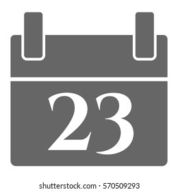 Vector Illustration of Grey Calendar Icon
