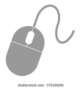 Vector Illustration of Grey Computer Mouse Icon