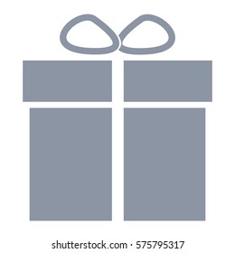 Ilustración vectorial del icono de la caja de regalo gris
