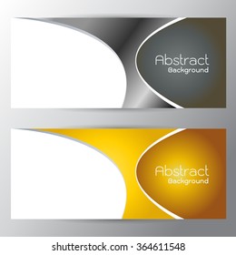 Vector illustration of Grey gold Text space gap switchingabstract curves Gradient  background with on gray background