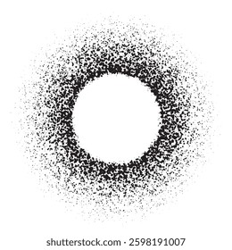 Vector illustration of a grey half tone circular shaded shape
