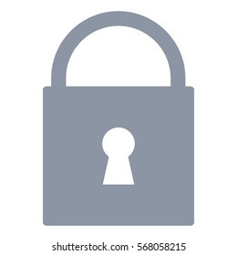 Ilustración vectorial del icono de bloqueo gris
