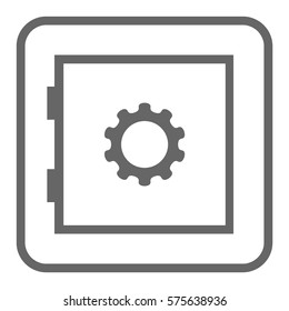 Ilustración vectorial del icono de la caba gris
