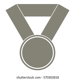 Vector Illustration of Grey Medal Icon
