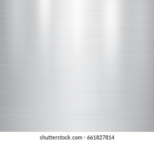 Vector illustration of grey metal, stainless steel texture background with reflection light - Shutterstock ID 661827814