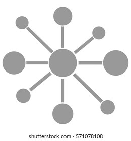 Vector Illustration of Grey Molecule Icon

