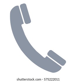 Vektorgrafik des grauen Telefonikons

