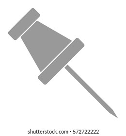 Ilustración vectorial del icono del alfiler gris
