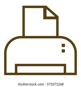 Vector Illustration of Grey Printer Icon
