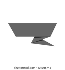 Vector illustration of a grey realistic Paper Arrow