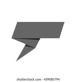 Vector illustration of a grey realistic Paper Arrow
